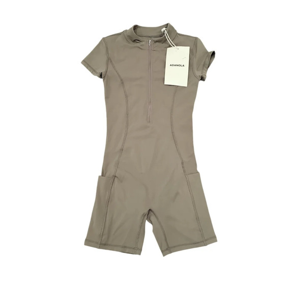 ADANOLA Ultimate Zip Front Pocket Romper - Cocoa Brown UK S,US 4-6 - Picture 5 of 10